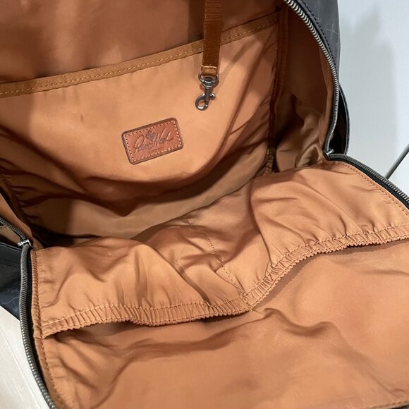 Patricia Nash Coated Linen Canvas Karina Backpack Black Map - Picture 4 of 16